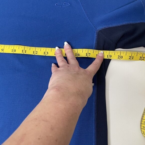 Champion S Men's Short Sleeve Blue Performance Athletic Tshirt Embroidered Logo - Picture 4 of 9